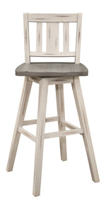 Amsonia 2 Distressed Gray & White Wood Bar Chairs