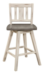 Amsonia 2 White/Distressed Gray Counter Height Chairs