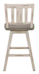 Amsonia 2 White/Distressed Gray Counter Height Chairs