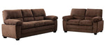 Andres 2-Pc Brown Plush Velvet Sofa Set