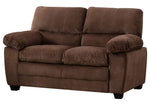 Andres Brown Plush Velvet Loveseat