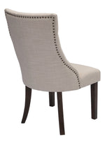 Anelie 2 Beige Fabric/Walnut Side Chairs