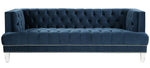 Ansario Blue Velvet Tufted Sofa