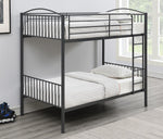 Anson Gunmetal Finish Steel Twin/Twin Bunk Bed