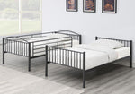 Anson Gunmetal Finish Steel Twin/Twin Bunk Bed