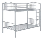 Anson Silver Finish Steel Twin/Twin Bunk Bed