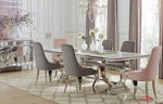 Antoine 2 Grey Velvet/Chrome Finish Metal Side Chairs