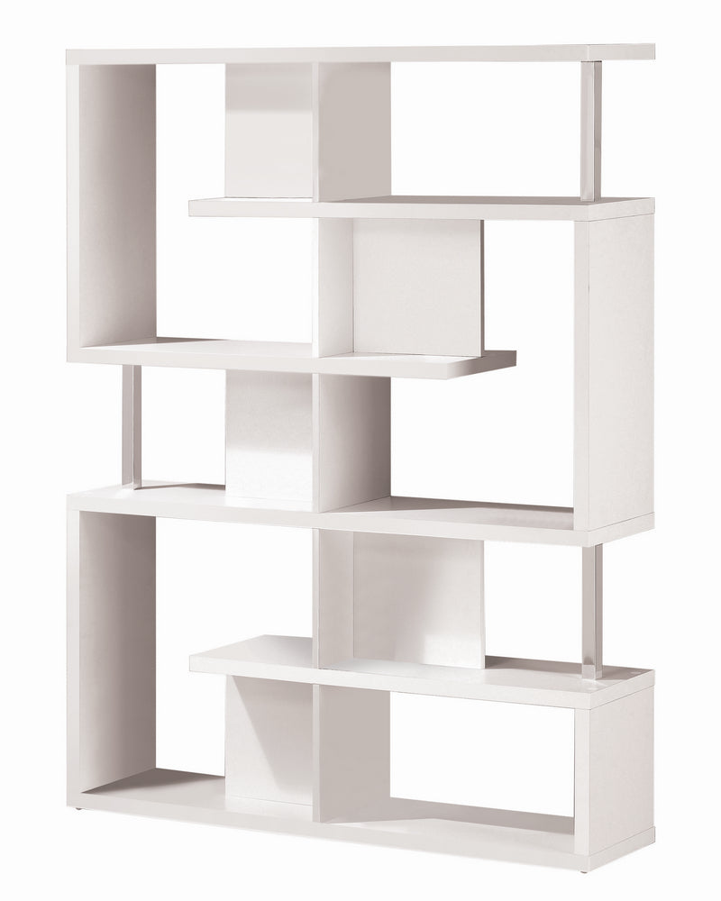 Libby Contemporary White Wood Open 5-Tier Bookcase