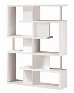 Libby Contemporary White Wood Open 5-Tier Bookcase