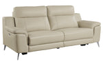 Antonio Beige Top Grain Leather 2-Seat Power Recliner Sofa