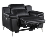 Antonio Black Top Grain Leather Power Recliner