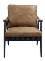 Anzan Berham Chestnut Top Grain Leather Accent Chair