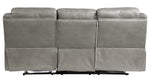 Aram Gray Breathable Faux Leather Manual Recliner Sofa