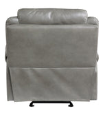 Aram Gray Faux Leather Manual Glider Recliner