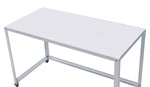 Arcano White Metal Writing Desk with Casters