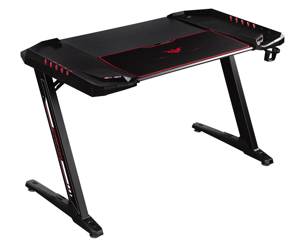 Ardsley Black Carbon Fiber/Steel Gaming Desk