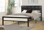 Ario Black Faux Leather/Metal Full Platform Bed