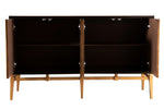 Armina Brown/Antique Gold 4-Door Accent Cabinet