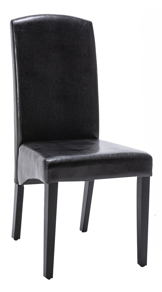 Art 2 Black Faux Leather/Wood Side Chairs