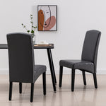 Art 2 Dark Gray Faux Leather/Wood Side Chairs