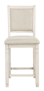 Asher 2 Beige/Antique White Counter Height Chairs