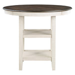 Asher Brown/Antique White Wood Counter Height Table