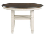 Asher Brown/Antique White Wood Dining Table