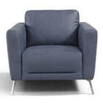 Astonic Contemporary Blue Leather Chair