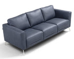 Astonic Contemporary Blue Leather Sofa