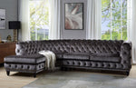 Atesis 2-Pc Dark Gray Velvet LAF Sectional Sofa