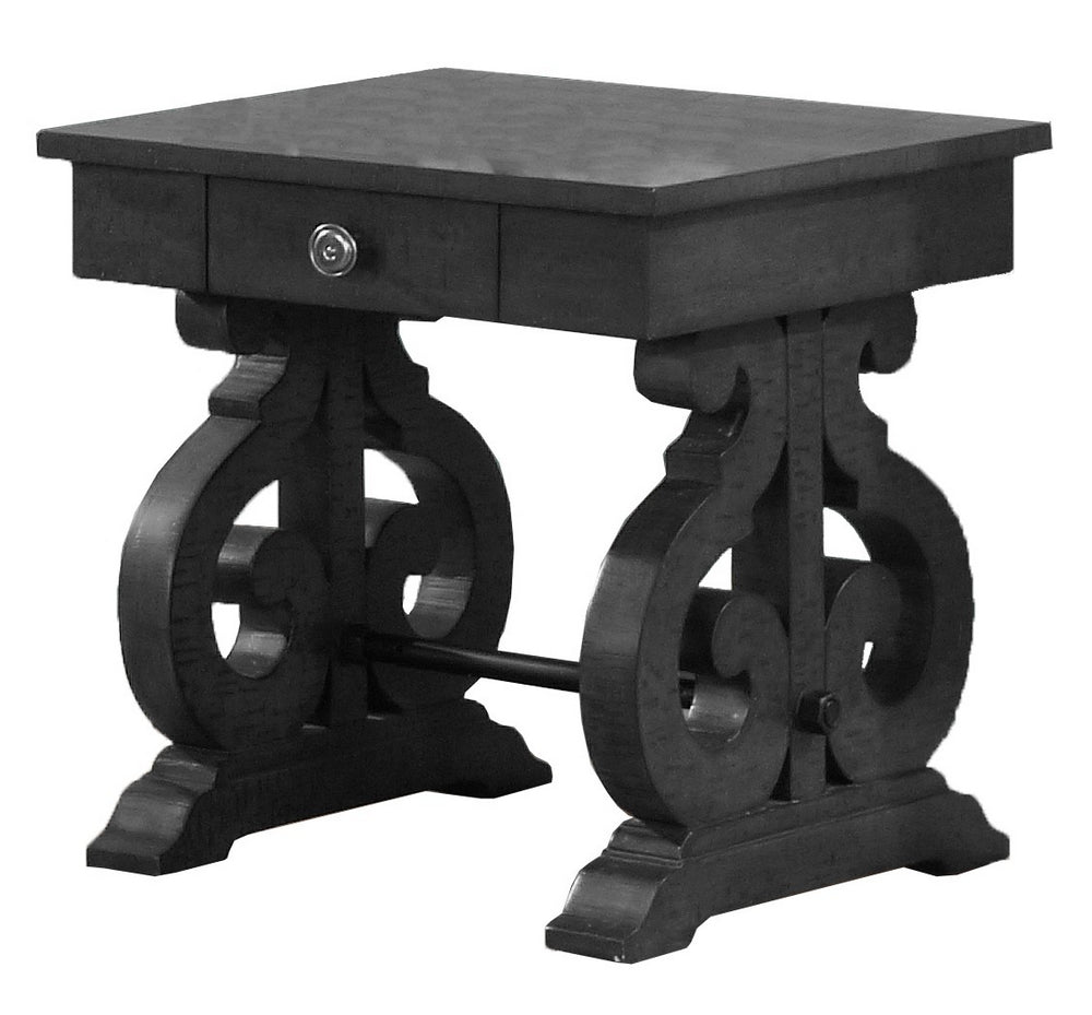 Audrea Dark Gray Wood End Table