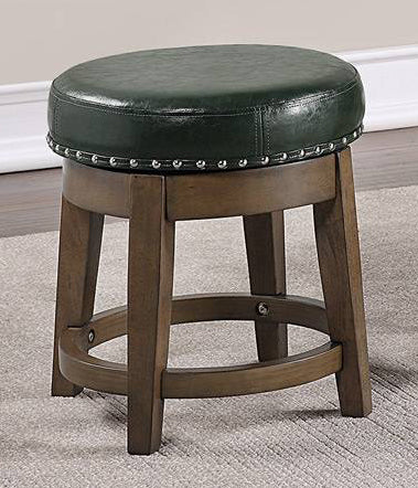 Auggie 2 Olive Green Faux Leather Swivel Stools