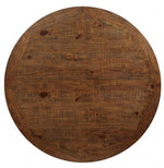 Auletta White/Dark Oak Wood Round Dining Table