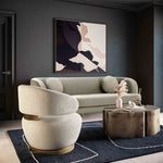 Austin Beige Faux Shearling Accent Chair