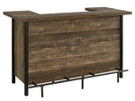 Autumn Rustic Oak Wood/Dark Bronze Metal Bar Unit