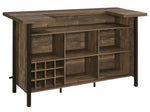 Autumn Rustic Oak Wood/Dark Bronze Metal Bar Unit