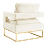 Avery Cream Velvet Accent Chair