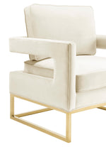 Avery Cream Velvet Accent Chair