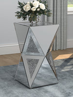 Ayla Contemporary Glam Mirrored Accent Table