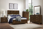 Aziel Walnut Wood 5-Drawer Chest