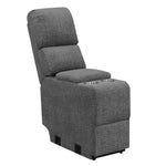 Bahrain 3-Pc Charcoal Chenille Manual Recliner Loveseat