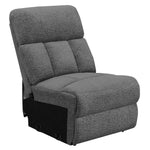 Bahrain 3-Pc Charcoal Chenille Manual Recliner Sofa