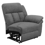 Bahrain 3-Pc Charcoal Chenille Manual Recliner Sofa