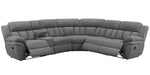 Bahrain 6-Pc Charcoal Chenille Manual Recliner Sectional