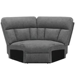 Bahrain 6-Pc Charcoal Chenille Power Recliner Sectional