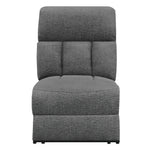 Bahrain 6-Pc Charcoal Chenille Power Recliner Sectional