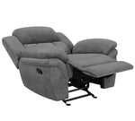 Bahrain Charcoal Chenille Manual Glider Recliner