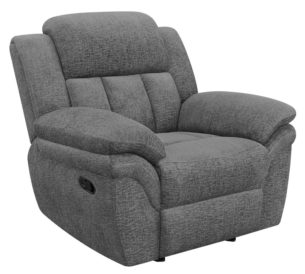 Bahrain Charcoal Chenille Manual Glider Recliner