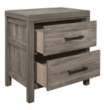 Bainbridge Weathered Gray Wood 2-Drawer Nightstand