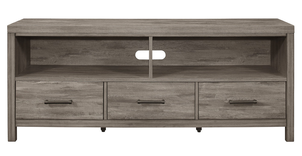 Bainbridge Weathered Gray Wood 3-Drawer TV Stand